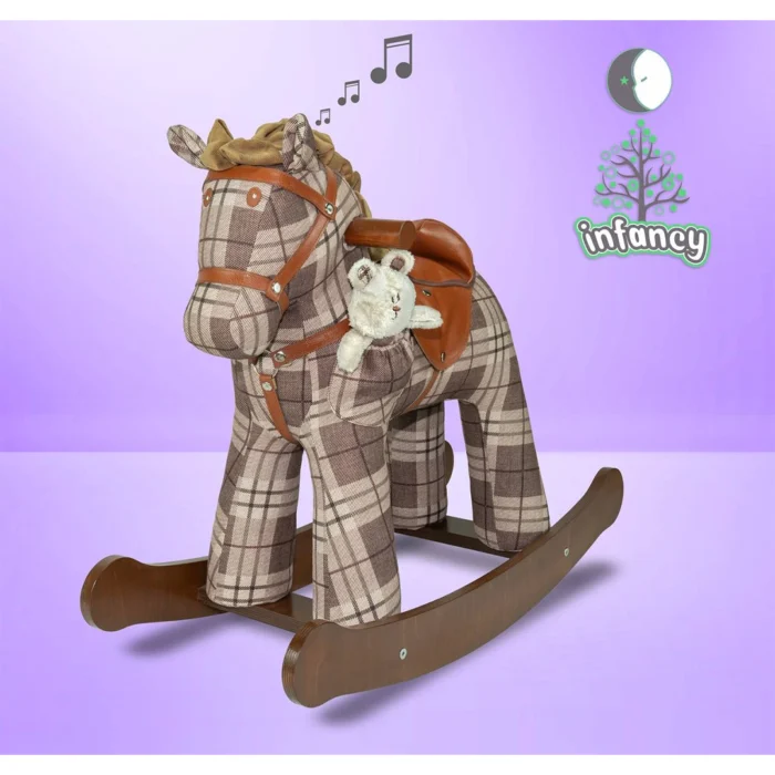 راکر اسب 12+ چارخونه قهوه ای اینفنسی Infancy