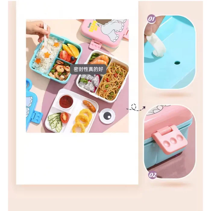 ظرف غذا همراه قاشق و چنگال 1190میل فیل لانچ باکس Lunch Box