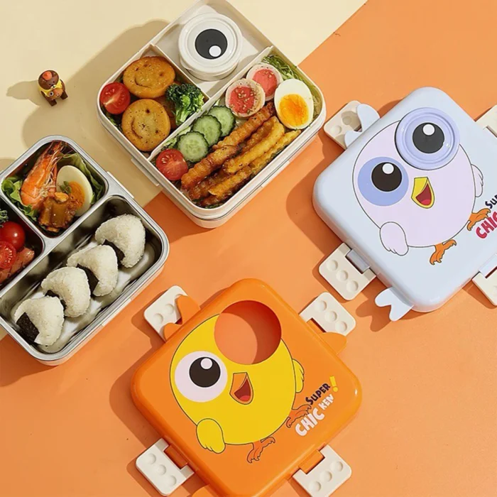 ظرف غذا همراه قاشق و چنگال 1190میل جوجه لانچ باکس Lunch Box
