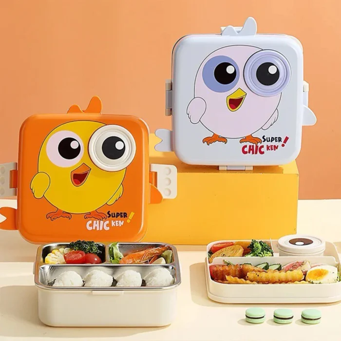 ظرف غذا همراه قاشق و چنگال 1190میل جوجه لانچ باکس Lunch Box