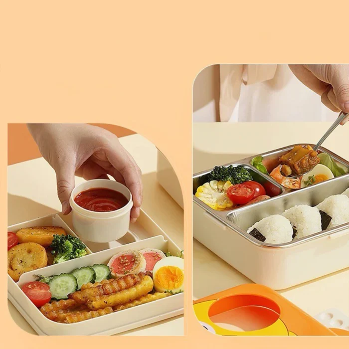ظرف غذا همراه قاشق و چنگال 1190میل جوجه لانچ باکس Lunch Box