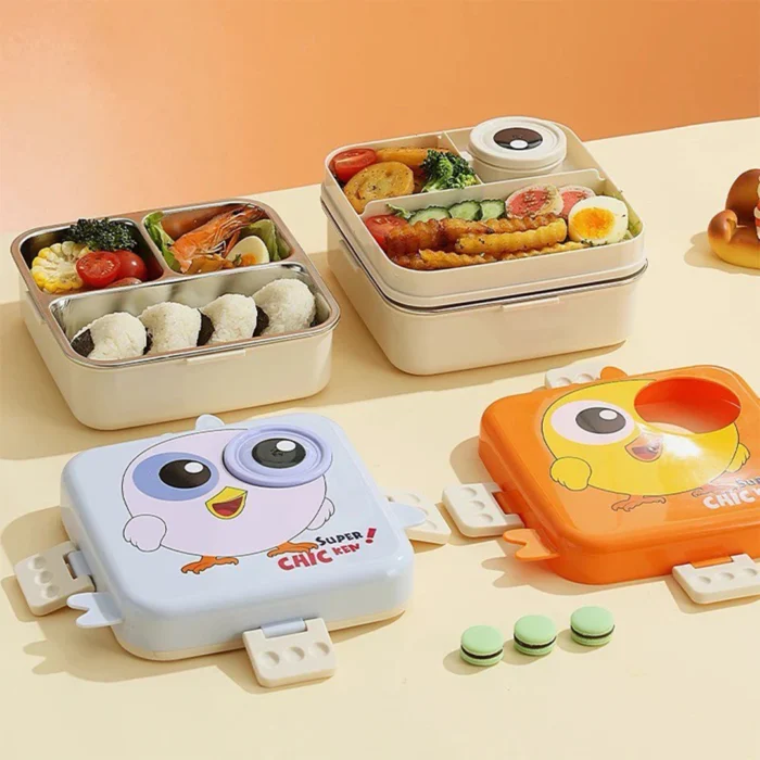 ظرف غذا همراه قاشق و چنگال 1190میل جوجه لانچ باکس Lunch Box
