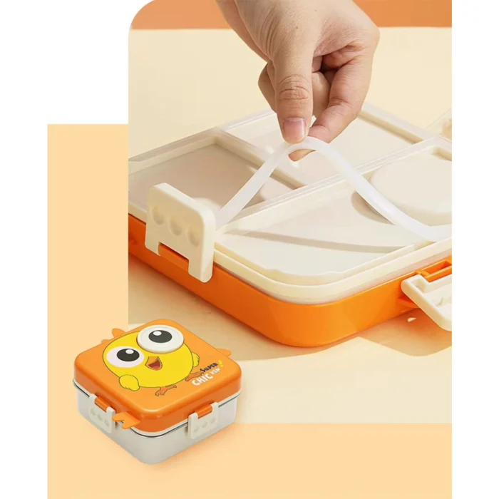 ظرف غذا همراه قاشق و چنگال 1190میل جوجه لانچ باکس Lunch Box