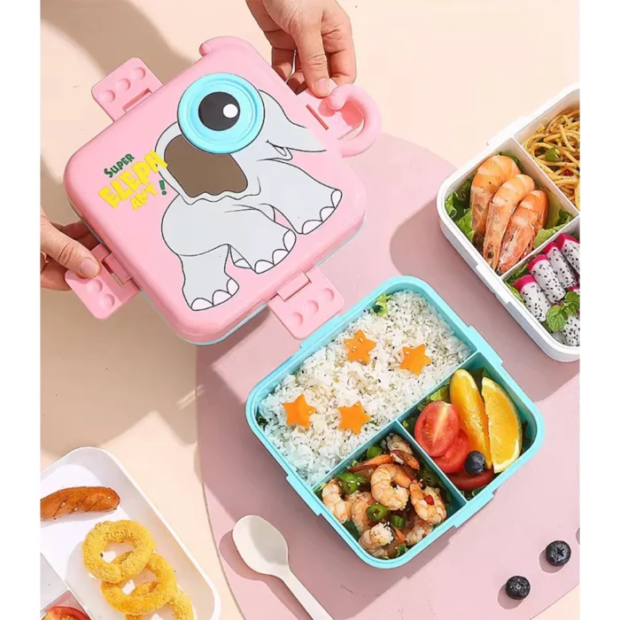 ظرف غذا همراه قاشق و چنگال 1190میل فیل لانچ باکس Lunch Box