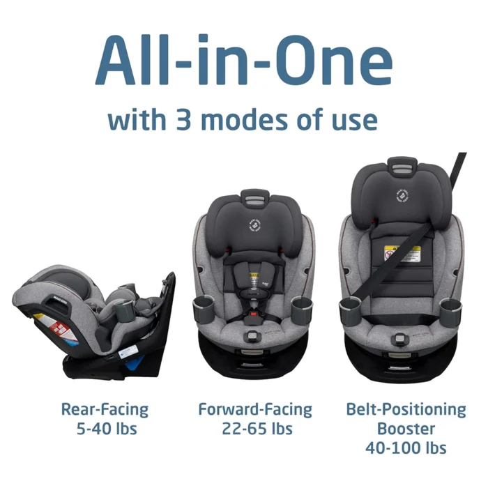 صندلی ماشین چرخشی طوسی مدل Emme 360 مکسی کوزی Maxi Cosi