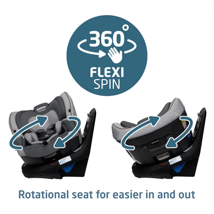صندلی ماشین چرخشی طوسی مدل Emme 360 مکسی کوزی Maxi Cosi