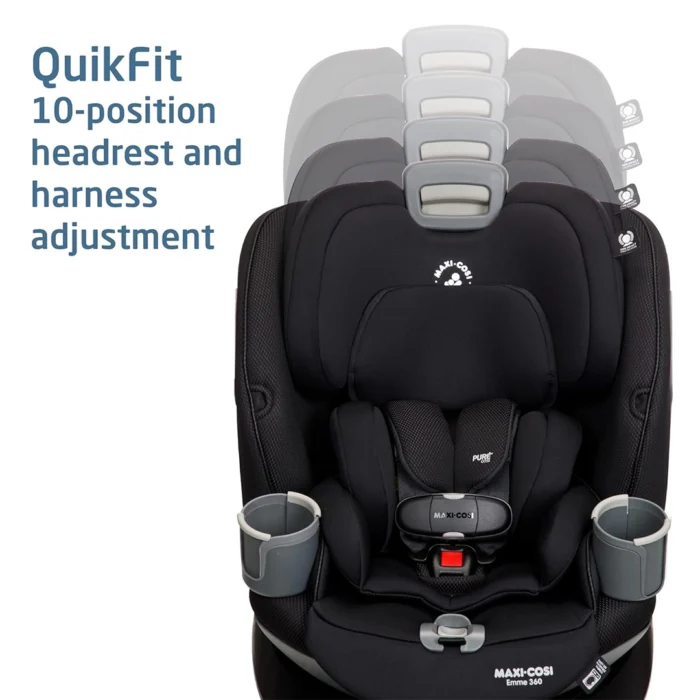 صندلی ماشین چرخشی مشکی مدل Emme 360 مکسی کوزی Maxi Cosi