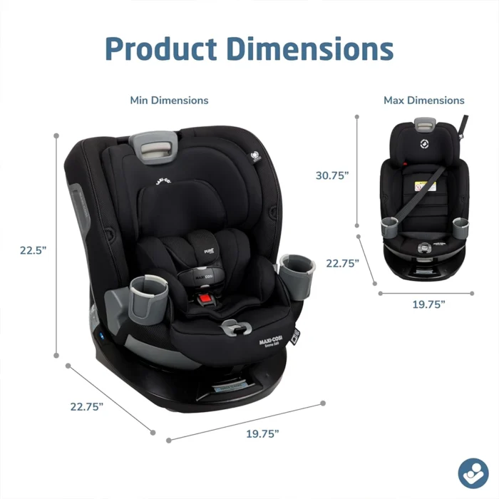 صندلی ماشین چرخشی مشکی مدل Emme 360 مکسی کوزی Maxi Cosi