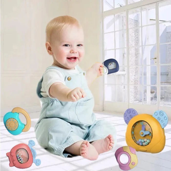 مجموعه جغجغه و دندانگیر 4 عددی ویوا کیدز Viva Kids