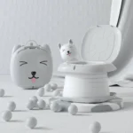 لگن آموزشی کودک تاشو مسافرتی طرح گربه