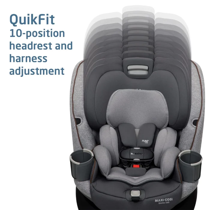 صندلی ماشین چرخشی طوسی مدل Emme 360 مکسی کوزی Maxi Cosi