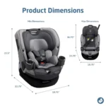 صندلی ماشین چرخشی طوسی مدل Emme 360 مکسی کوزی Maxi Cosi