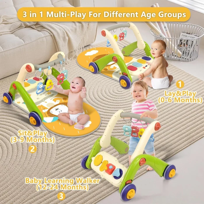 تشک بازی پیانویی و واکر موزیکال 3 کاره ویوا کیدز Viva Kids