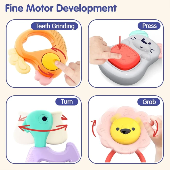 ست جغجغه دندانگیر E318B هولی تویز Huile Toys