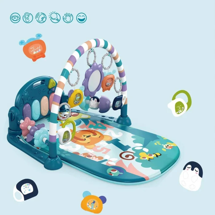 تشک بازی و پیانو نوزاد طرح ببر آبی ویوا کیدز Viva Kids