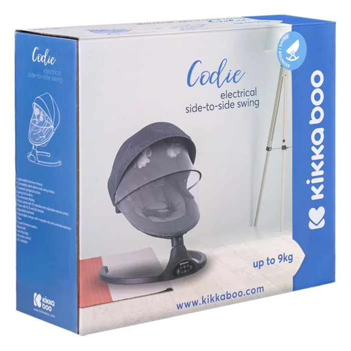 گهواره برقی طوسی روشن Swing Codie کیکابو Kikkaboo