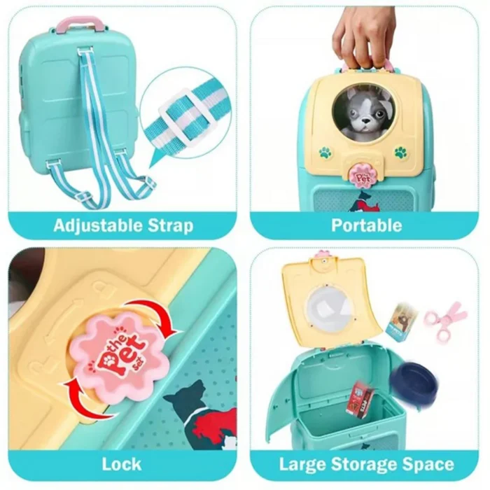 کوله پشتی ست نگهداری سگ خانگی سبز