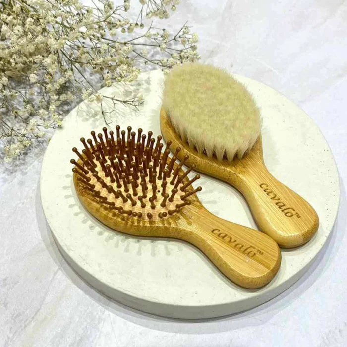 شانه و برس چوبی 3 تکه بیضی کاوالو Cavalo