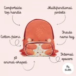 کوله پشتی بزرگ کودک اختاپوس ساسی Sassi