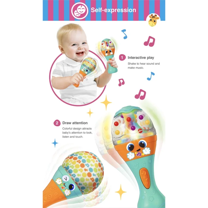 جغجغه میکروفون دو قلو 240803 وین فان Winfun