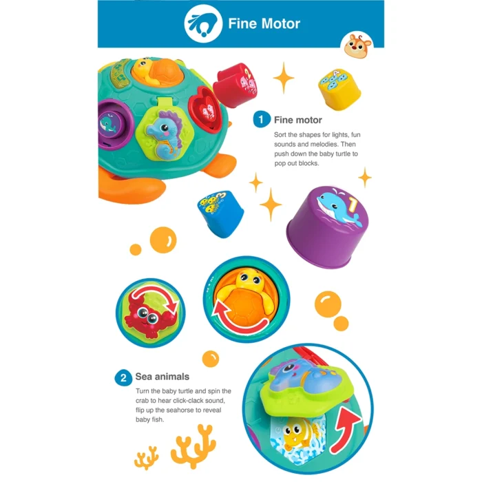 لاکپشت پازلی موزیکال 240301 وین فان Winfun